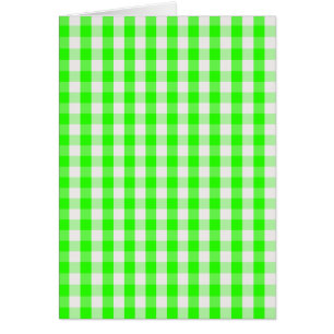 Neon Green Gingham Pattern van Shirley Taylor