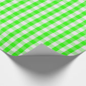 Neon Green Gingham Pattern van Shirley Taylor Cadeaupapier (Hoek)