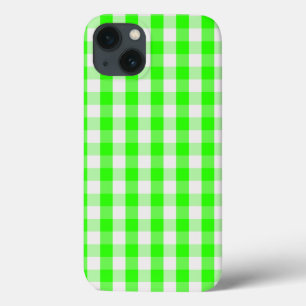Neon Green Gingham Pattern van Shirley Taylor Case-Mate iPhone Case