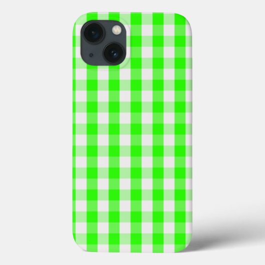 Neon Green Gingham Pattern van Shirley Taylor Case-Mate iPhone Case (Achterkant)