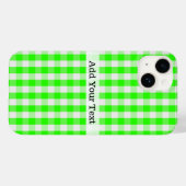 Neon Green Gingham Pattern van Shirley Taylor Case-Mate iPhone Case (Achterkant (horizontaal))