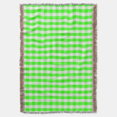 Neon Green Gingham Pattern van Shirley Taylor Deken (Voorkant Verticaal)