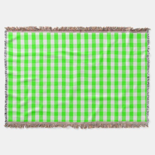 Neon Green Gingham Pattern van Shirley Taylor Deken (Voorkant)