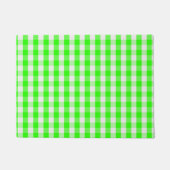 Neon Green Gingham Pattern van Shirley Taylor Deurmat (Voorkant)