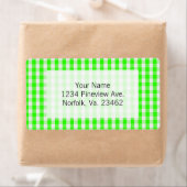 Neon Green Gingham Pattern van Shirley Taylor Etiket (Insitu)