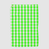 Neon Green Gingham Pattern van Shirley Taylor Golfhanddoek (Voorkant)