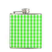 Neon Green Gingham Pattern van Shirley Taylor Heupfles (Voorkant)