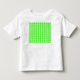 Neon Green Gingham Pattern van Shirley Taylor Kinder Shirts