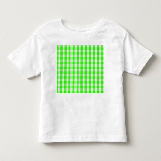 Neon Green Gingham Pattern van Shirley Taylor Kinder Shirts (Voorkant)