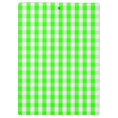 Neon Green Gingham Pattern van Shirley Taylor Klembord (Achterkant)