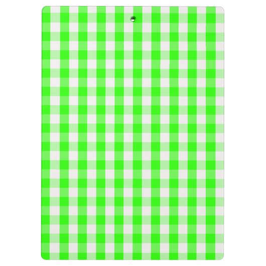Neon Green Gingham Pattern van Shirley Taylor Klembord (Achterkant)
