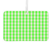 Neon Green Gingham Pattern van Shirley Taylor Luchtverfrisser (Achterkant)