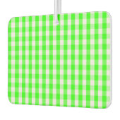 Neon Green Gingham Pattern van Shirley Taylor Luchtverfrisser (Links)