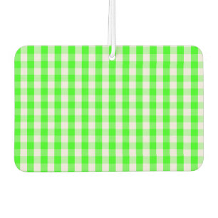 Neon Green Gingham Pattern van Shirley Taylor Luchtverfrisser