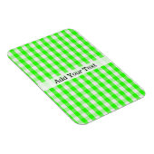 Neon Green Gingham Pattern van Shirley Taylor Magneet (Rechterzijde)