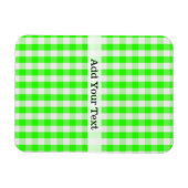 Neon Green Gingham Pattern van Shirley Taylor Magneet (Horizontaal)