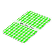 Neon Green Gingham Pattern van Shirley Taylor Magneet (Linkerzijde)