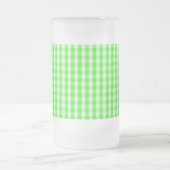 Neon Green Gingham Pattern van Shirley Taylor Matglas Bierpul (Center)