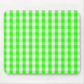 Neon Green Gingham Pattern van Shirley Taylor Muismat (Voorkant)