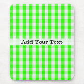Neon Green Gingham Pattern van Shirley Taylor Muismat (Voorkant)