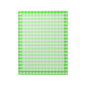 Neon Green Gingham Pattern van Shirley Taylor Notitieblok (Linkerzijde)