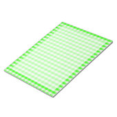 Neon Green Gingham Pattern van Shirley Taylor Notitieblok (Schuin)