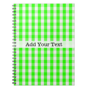 Neon Green Gingham Pattern van Shirley Taylor Notitieboek
