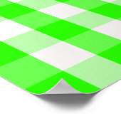 Neon Green Gingham Pattern van Shirley Taylor Poster (Hoek)