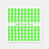Neon Green Gingham Pattern van Shirley Taylor Servetten (Voorkant)