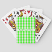 Neon Green Gingham Pattern van Shirley Taylor Speelkaarten (Achterkant)
