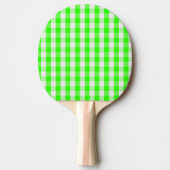 Neon Green Gingham Pattern van Shirley Taylor Tafeltennisbatje (Voorkant)
