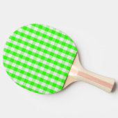 Neon Green Gingham Pattern van Shirley Taylor Tafeltennisbatje (Zijkant)