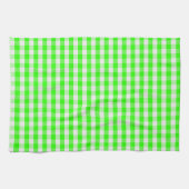 Neon Green Gingham Pattern van Shirley Taylor Theedoek (Horizontaal)