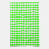 Neon Green Gingham Pattern van Shirley Taylor Theedoek (Verticaal)