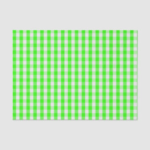 Neon Green Gingham Pattern van Shirley Taylor Tissuepapier