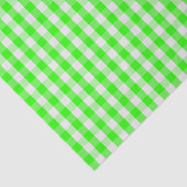 Neon Green Gingham Pattern van Shirley Taylor Tissuepapier (Detail)