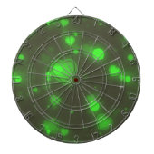 Neon Green Glitter Bubble Hearts Dartbord (Voorkant)