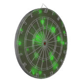 Neon Green Glitter Bubble Hearts Dartbord (Voorkant Links)