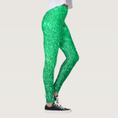 Neon Green Glitter Sparkly Colorful Bright Girly Leggings (Rechts)