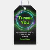 Neon Green Glow Game on Party Favor Label Cadeaulabel (Voorkant)