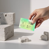 Neon Green Gradient Trendy Bewerkbaar Visitekaartj Visitekaartje