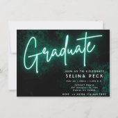 Neon Green Graduation Party Kaart (Voorkant)