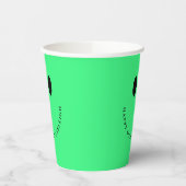 Neon Green Happy Face Custom Paper Cups Papieren Bekers (Links)
