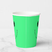 Neon Green Happy Face Custom Paper Cups Papieren Bekers (Rechts)