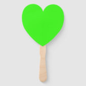 Neon Green Heart Fan Set – Customizable Handwaaier (Voorkant)