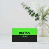 Neon Green, helder, aangepast dubbelkleurig Visitekaartje (Staand voorkant)