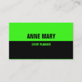 Neon Green, helder, aangepast dubbelkleurig Visitekaartje (Voorkant)