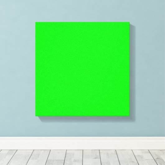 Neon green hex code 00FF00 Canvas Afdruk (Insitu (Houten vloer))