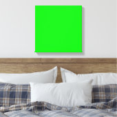 Neon green hex code 00FF00 Canvas Afdruk (Insitu (Slaapkamer))