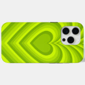 Neon Green Hypnotic Heart Love Patroon Case-Mate iPhone Case (Achterkant (horizontaal))